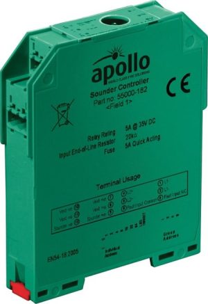 55000-182APO - Apollo XP95 calha DIN Módulo de controlo audiovisual (5 Amperes)