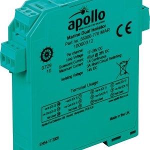 55000-770MAR - Apollo XP95 Marítimo para Calha DIN Isolador – de Dois Canais [SIL2]