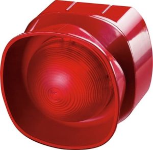55000-293APO - Apollo XP95 Sirene multitom para área aberta VID – vermelho corpo (vermelho flash) – com isolador