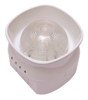 58000-040APO - Apollo Discovery Sirene de voz para área aberta VID – branco corpo (vermelho flash) – com isolador