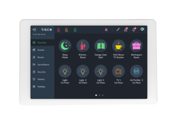 RP432KPTZEUA – Controlador de alarme, smart home e vídeo RisControl, compatível com dispositivos Z-Wave Plus.