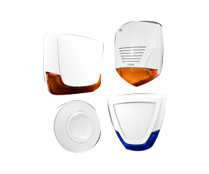 RWS401A8000B - Sirene Exterior Lumin8 Sem fios bidirecional (lente âmbar), autónoma, Grau 2, 868MHz
