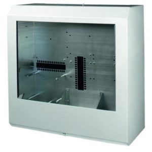 Caixa B2 para o sistema F1, tampa para máx. 96 LEDs de zona, espaço para máx. 12 loops / 48 linhas convencionais e 2 baterias 40 Ah / 12 V – B01415-00