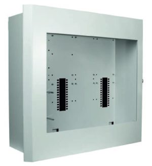 Caixa de montagem embutida A2 para F1, tampa para máx. 96 LEDs de zona, espaço para máx. 6 loops / 24 zonas convencionais – B01407-00