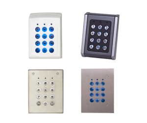 EX6M-102A – Teclado + A304 aço inoxidável escovado Montagem embutida + teclas metálicas