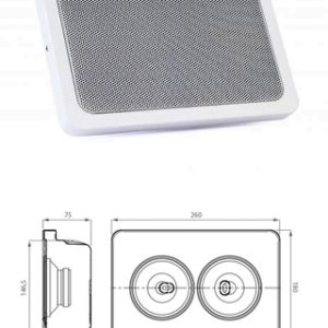 S05140-60 - SPEAK A/B, altifalante para montagem saliente ou embutida, EN 54-24