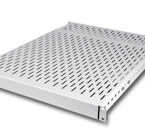 S06005-60 - 19" 1U de carga elevada prateleira, profundidade ajustável, max. 150 kg, RAL7035