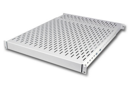 S06005-60 – 19″ 1U de carga elevada prateleira, profundidade ajustável, max. 150 kg, RAL7035
