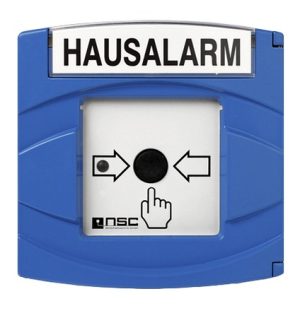 S01300-09 - botoneira manual „alarme interno“ em azul, DIN VDE V 0827-1, convencional, 2 contactos, sem LED