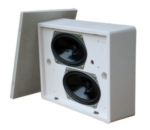 S05300-60 - SPEAK parede-/ teto altifalante de montagem saliente para cablagem A/B,2x6W,100V, certificado